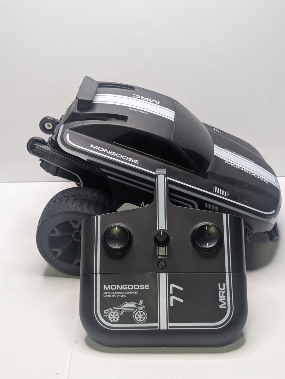 Sharper Image Mongoose RC LED Stunt Glow Racer 1015439 Remote Tested Works